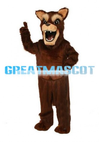 Screaming Brown Dog Mascot Costume