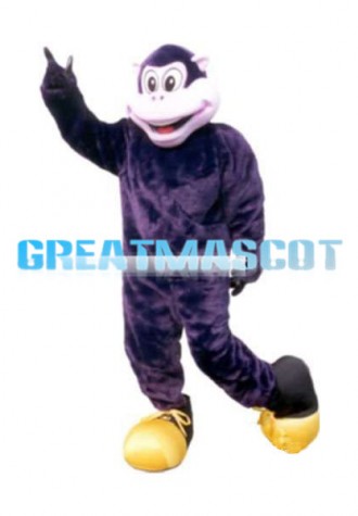 Big Mouth Monkey With Gold Shoes Mascot Costume
