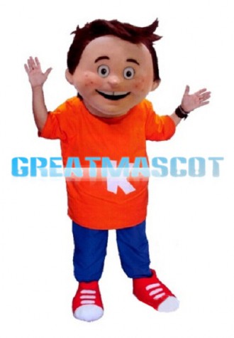 Naughty Freckled Little Boy Mascot Costume
