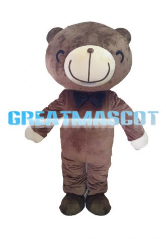 Lovable Smiling Bear Mascot Costume
