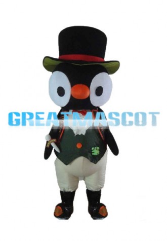 Big Eyes Knight Penguin Mascot Costume