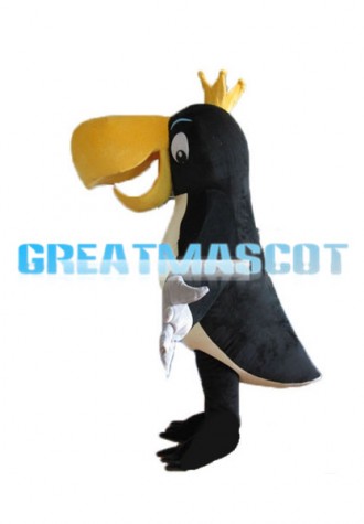 Black Crown Woodpecker Mascot Costume