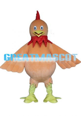 Fat Orange Little Chicken Mascot Costume