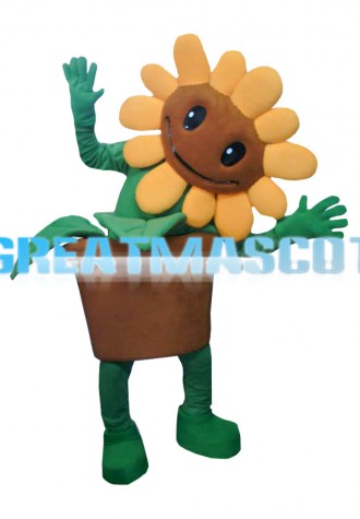 Sunny Sunflower With Flower Pot Mascot Costume