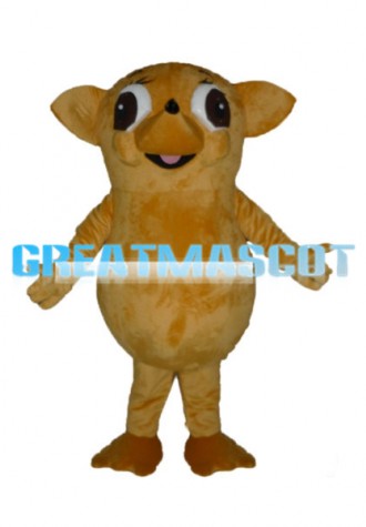 Very Big Eyes Little Yellow Dog Mascot Costume