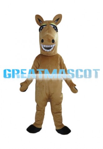 Laughing Horse Showing Tooth Mascot Costume