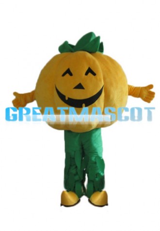 Smiling Face Halloween Pumpkin Mascot Costume