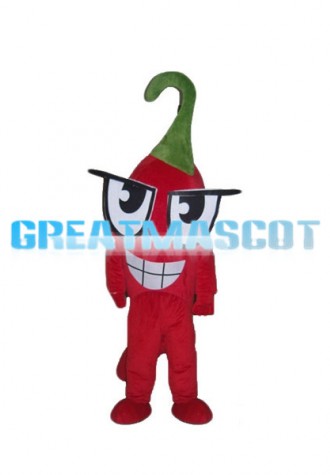 Toothy Red Chili Mascot Costume