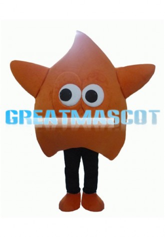 Orange Water Drop Mascot Costume
