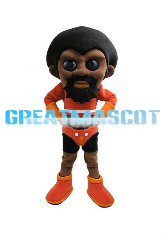 Serious Black Man Mascot Costume
