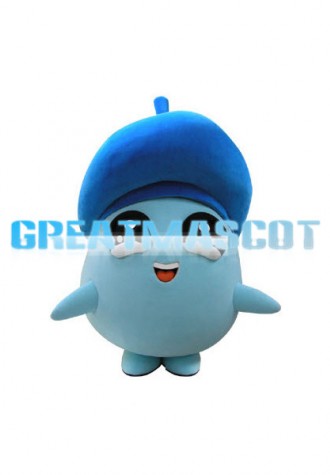 Light Blue Little Mushroom Mascot Costume