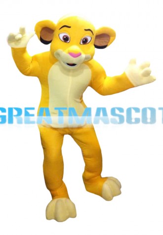 Little Yellow Lion Cub Mascot Costume
