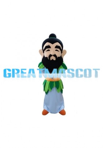 Black Beard Ancient Man Mascot Costume