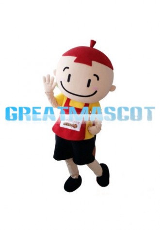 Smiling Face Little Boy Mascot Costume