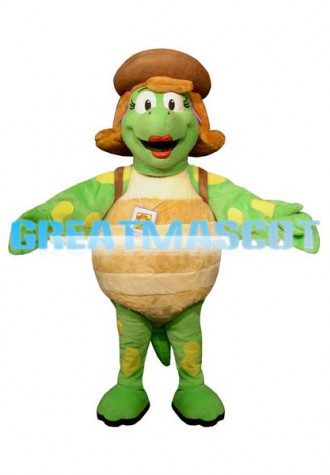 Red Lips Tortoise Lady Mascot Costume
