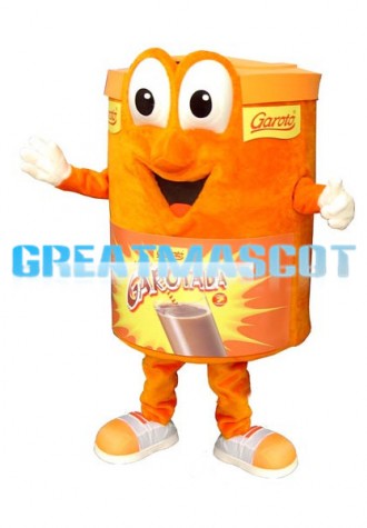 Orange Chocolate Drink Jar Mascot Costume