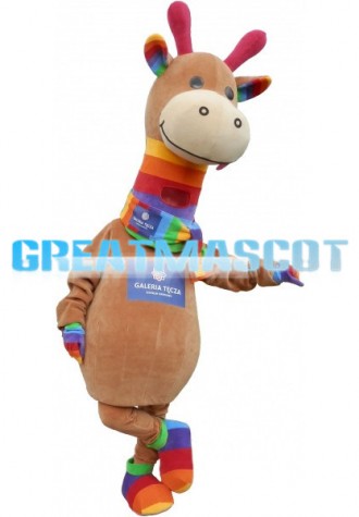 Rainbow Gallery Standing Giraffe Mascot Costume