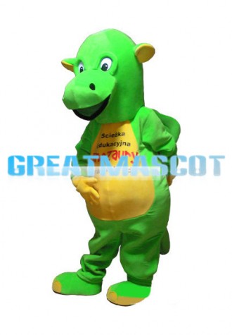 Fluorescent Green Calf Mascot Costume For School
