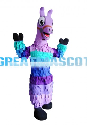 Purple Horse With Colorful Scales Mascot Costume