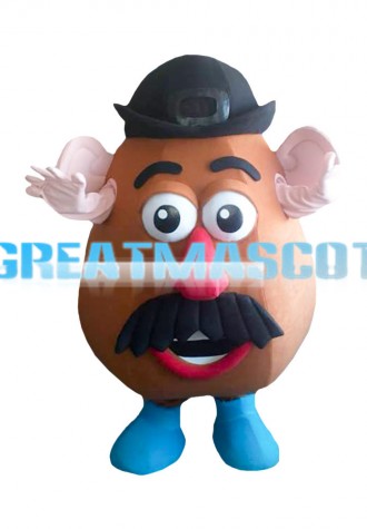Cartoon Brown Coffee Bean Mascot Costume