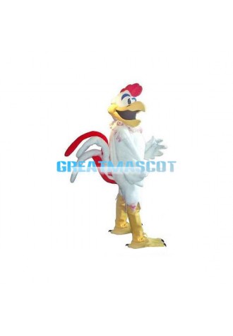 White Rooster Mascot Costume Adult Animal Costume