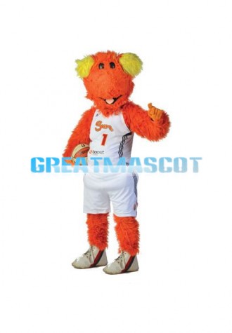 Football Orange Furry Monster Mascot Costume 