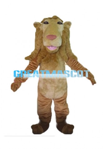 Long Mane Lion Mascot Adult Costume 