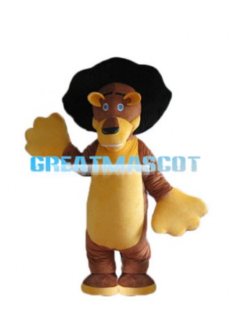 Adult Cartoon Alex the Lion Mascot Costume 