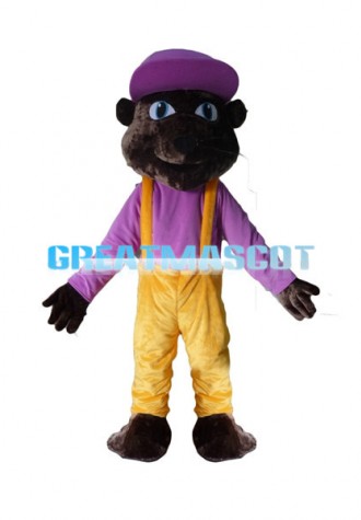 Adult Cartoon Brown Mouse Mascot Costume 