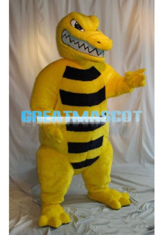 Fierce Golden Gator High School Mascot Costume