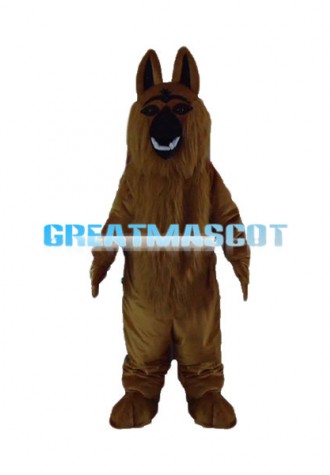 German Shepherd Dog Long Fur Mascot Adult Costume