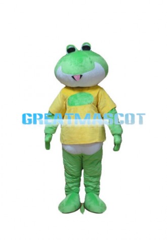 Lovely Cartoon Frog Mascot Adult Costume 