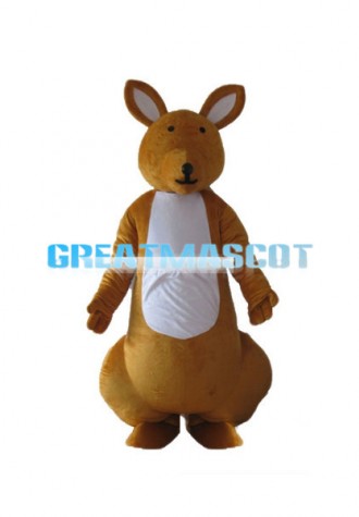 Khaki Kangaroo Lightweight Mascot Adult Costume