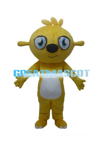 Adult Cartoon Yellow Dog Mascot Costume