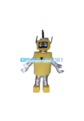 Yellow Robot Plex Mascot Adult Costume 