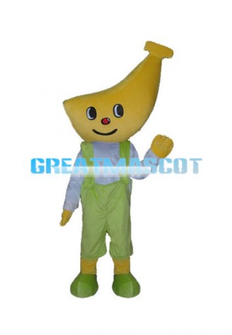 Cartoon Banana Head Man Mascot Costume 