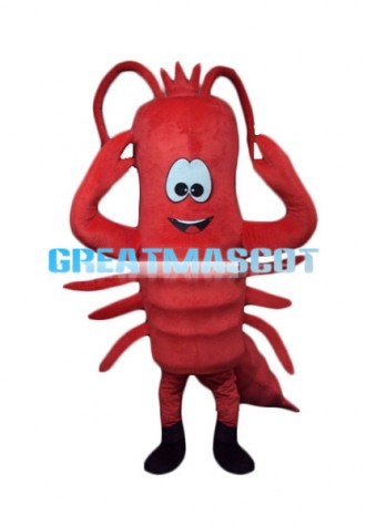 Adult Cartoon Spiny Lobster Mascot Costume