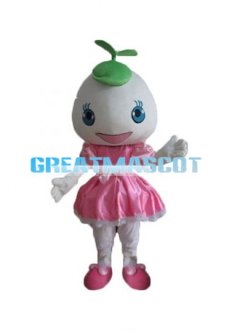 Cute Cartoon Coconut Girl Mascot Costume