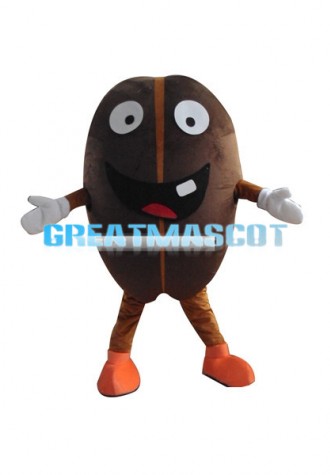 Huge Cartoon Coffee Bean Mascot Adult Costume