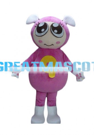 Cute Cartoon Girl Mascot Adult Costume 