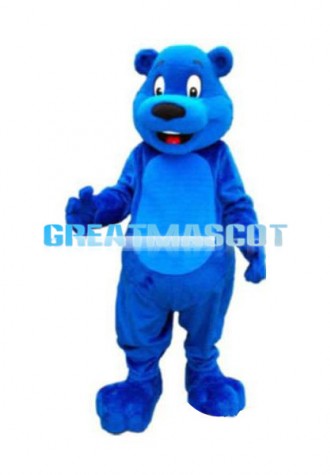 Customized Dark Blue Bear Mascot Adult Costume 