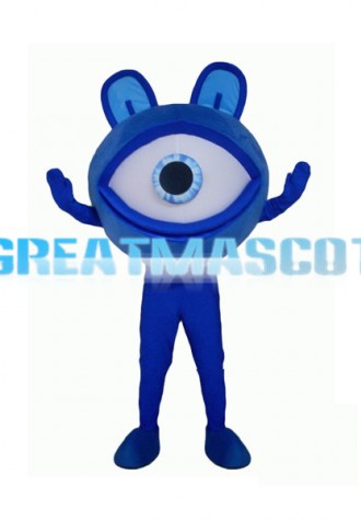 Big Blue Eye Monster Mascot Adult Costume 