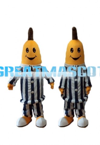Deluxe Banana In Pajamas Mascot Adult Costume