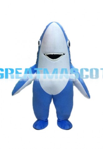 Blue Shark Mascot Adult Costume