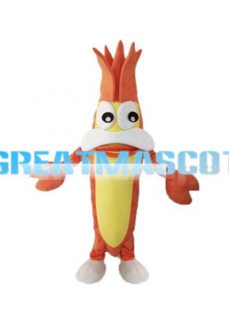 Cartoon Old Mantis Shrimp Cartoon Mascot Adult Costume