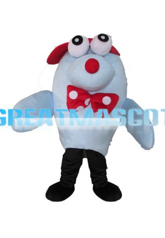 Cute Cartoon Blue Dolphin Mascot Adult Costume