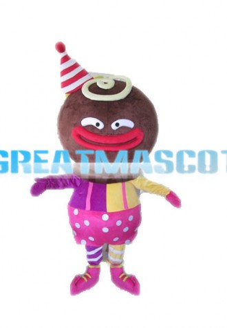 Clown Gingerbread Man Mascot Costume