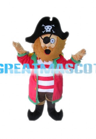 Surprised Captain Pirate Mascot Costume 