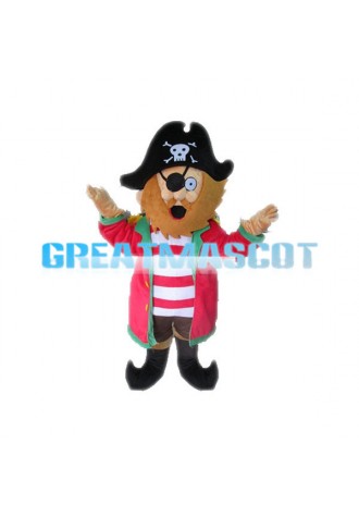 Surprised Captain Pirate Mascot Costume 