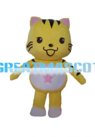Adventurous Star Cat Mascot Adult Costume 